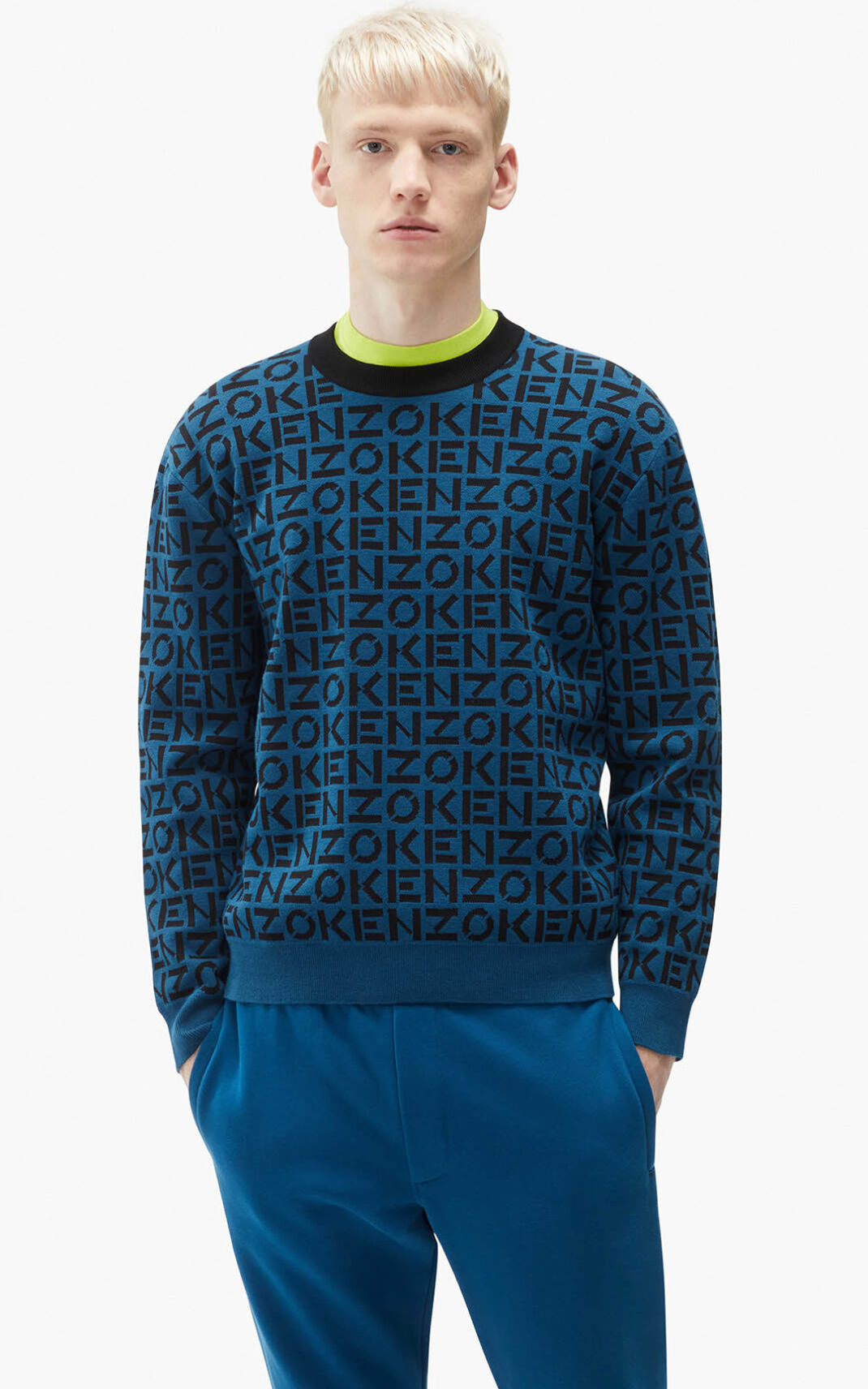 Kenzo Sport monogram Moška Pulover Temno Modra SI-9492405